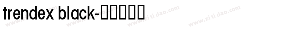 trendex black字体转换
